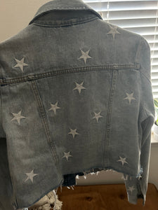 pistola star embroidery denim jacket