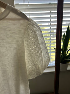 sanctuary white short sleeve blouse