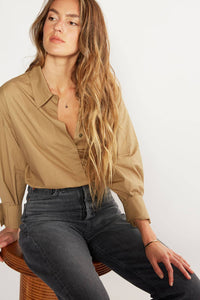 holly organic poplin blouse