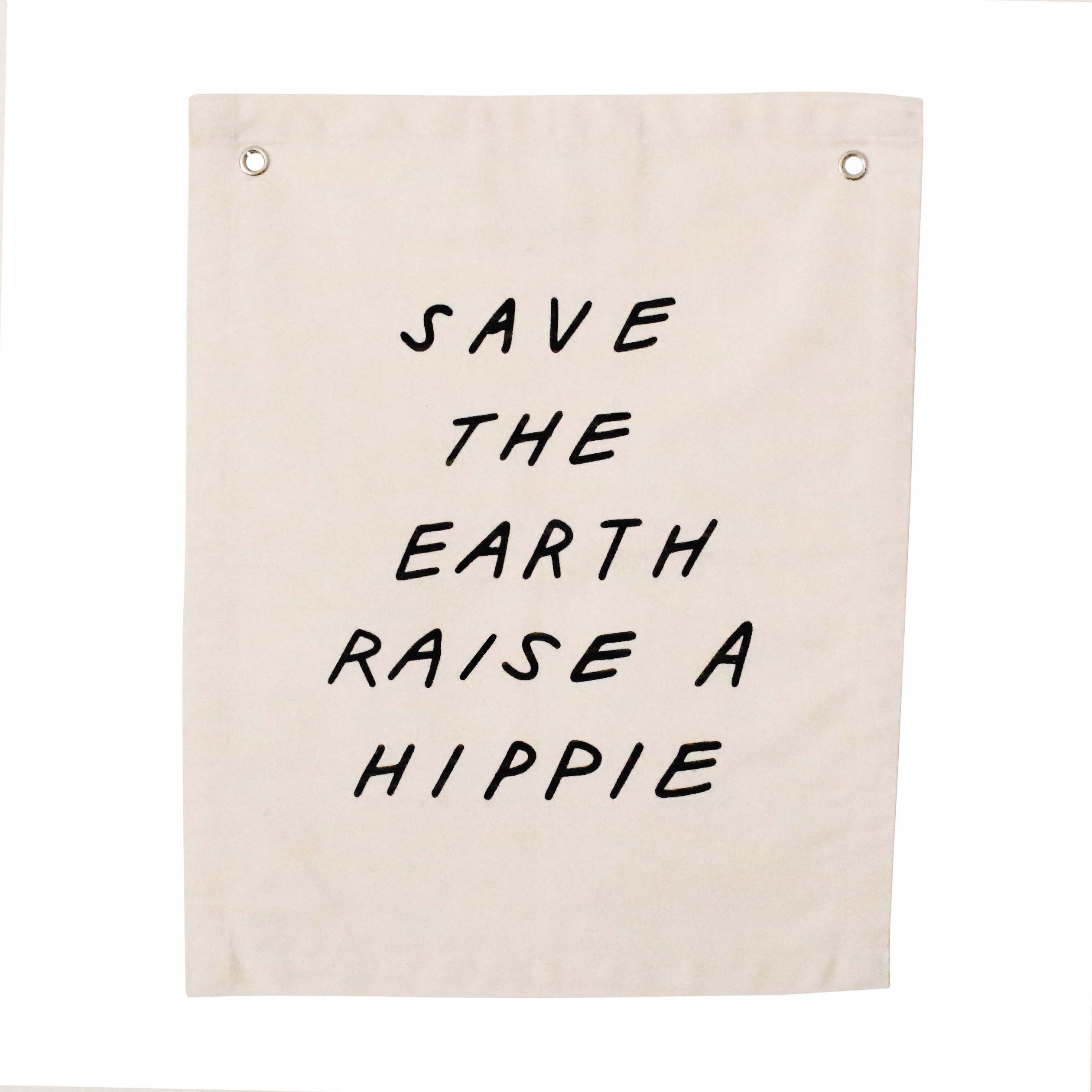raise a hippie banner
